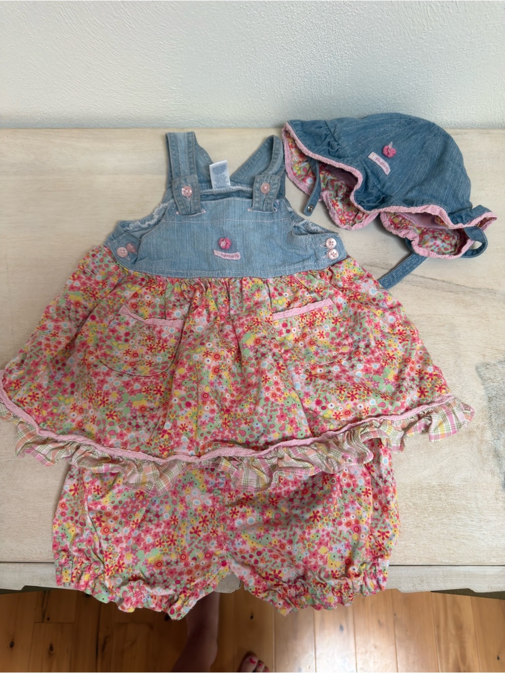 The Children’s Place Denim & Pink Floral Baby Dress Set